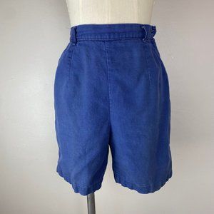 Vintage 1950s Blue Bell High Waisted Side Zip Shorts, Size XS, 23" Waist
